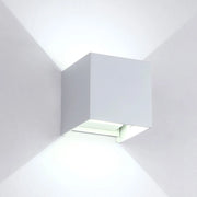 Trade Shop - Applique Led Cubo Bianco Lampada Da Parete 5w 750lmn Luce Regolabile Updown Ip65 -