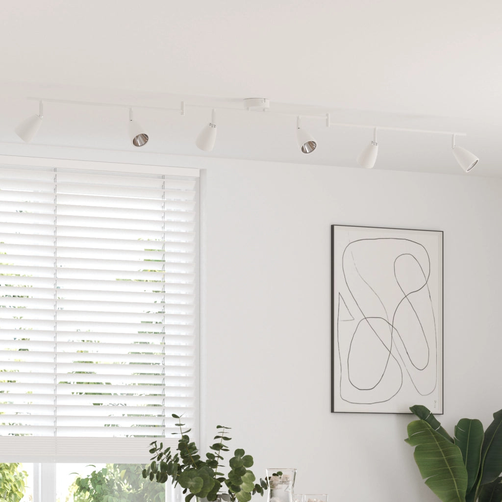 Faretto da soffitto 6 vie regolabile bianco GU10