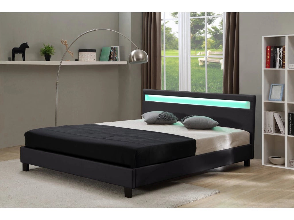 Letto con led "Maria" - 160 x 200 cm - Bianco