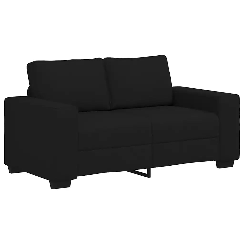 vidaXL Divano a 2 Posti Nero 120 cm in Tessuto