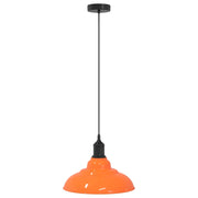 Lampada Sospensione Regolabile E27 Arancio Lucido ?31cm Metallo CFW4959025