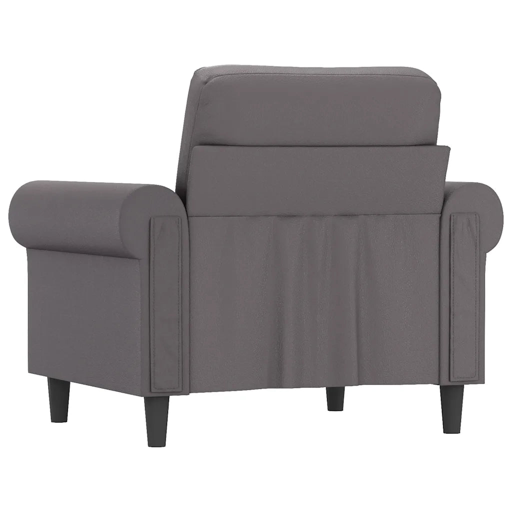 Poltrona-Divano Sedia Grigia 60 cm in Similpelle 685281