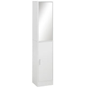 Armadio Bagno Alto con Specchio e Ripiani Regolabili ¨C Zephmum ¨C 32x28x162 cm Bianco