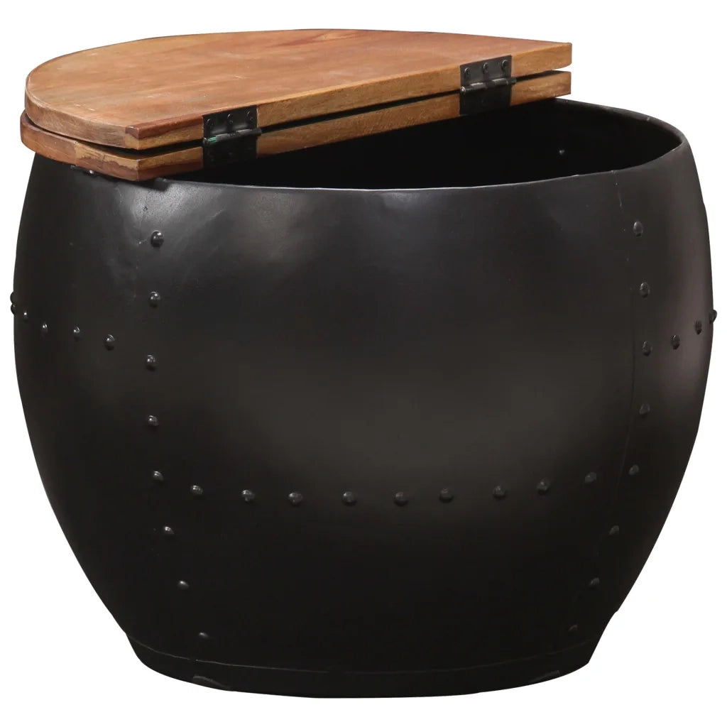 Tavolino da Salotto 53x43 cm in Legno Massello di Recupero 287483