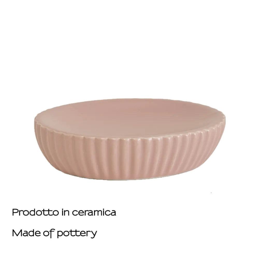 Portasapone Gedy in ceramica rosa | Marika