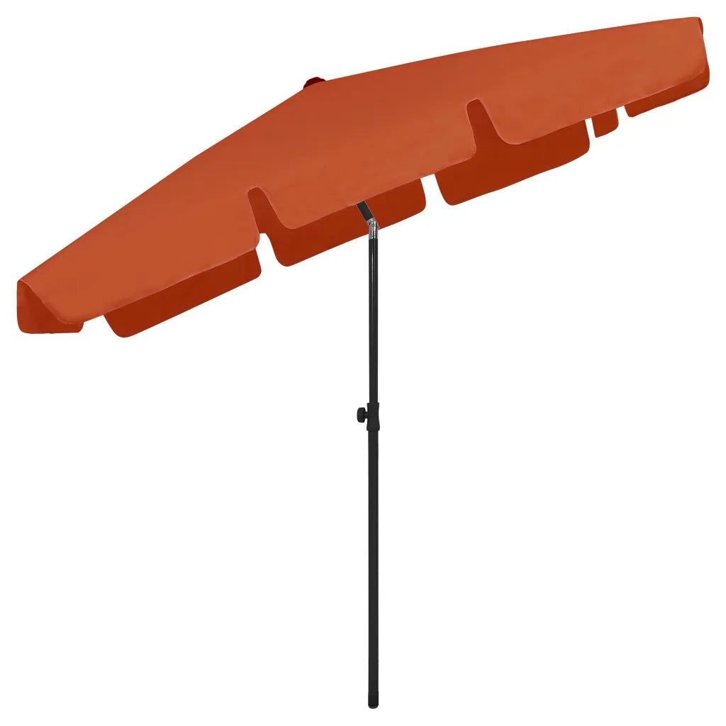Ombrellone da Spiaggia Terracotta 200x125 cm 314732