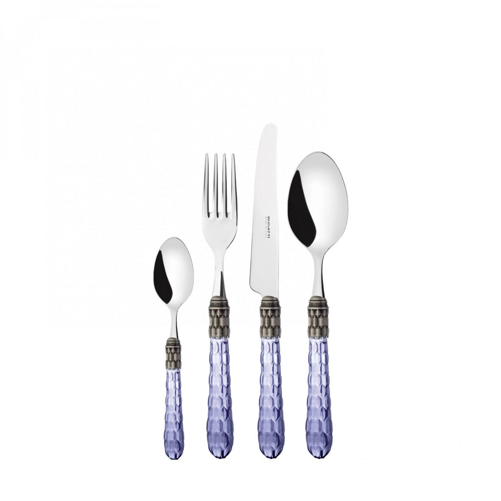 CRISTALLO Ghiera Argento Anticato, Posate Set 24 Pz, Scatola