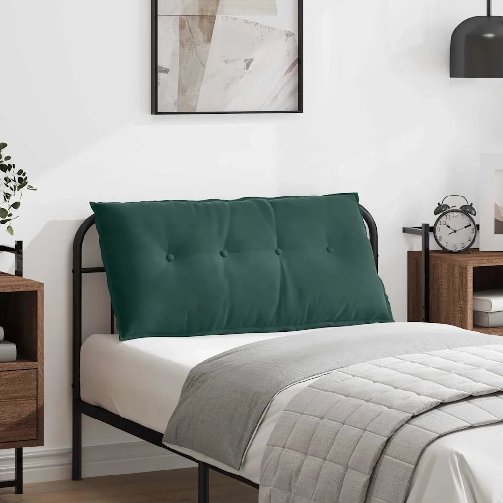 Cuscino per Schiena Verde Scuro 100 x 50 cm Tessuto in Cords 42014763