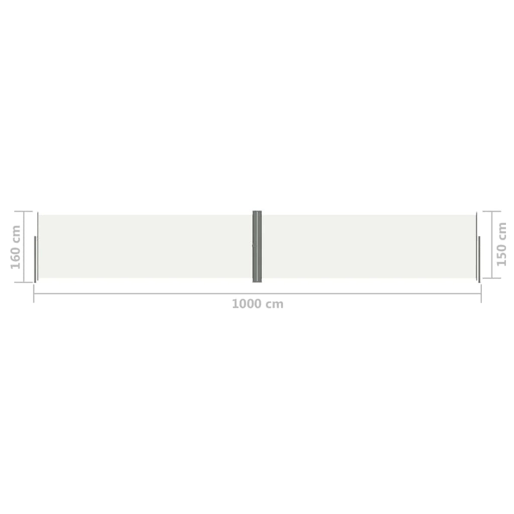 Tenda da sole laterale retrattile 160 x 1000 cm crema 02_0007164