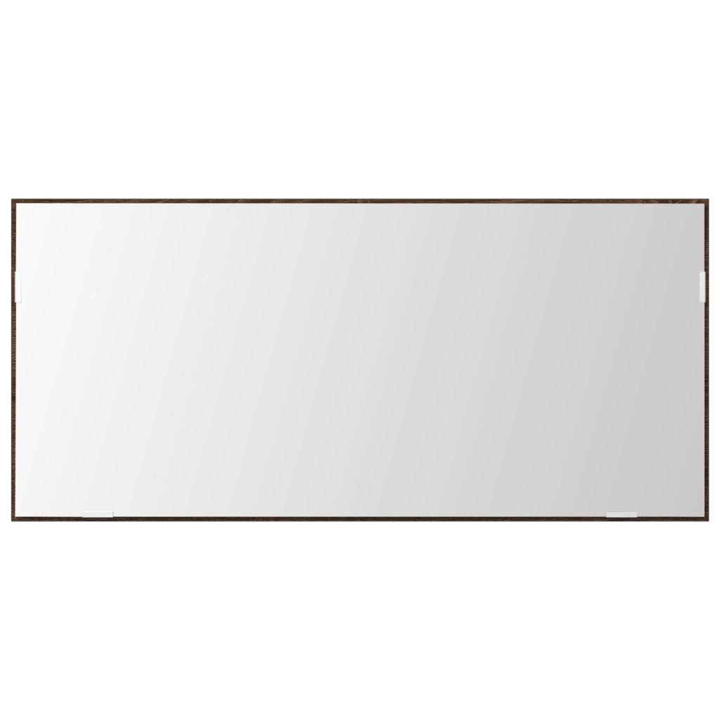 Cabinet del Bagno  con Specchio e Luce LED Rovere Marrone 80x37 cm