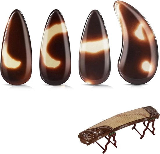 Plettro per guzheng 4 pezzi Accessori Protezioni Dadi Cithara cinese Plettro per guzheng Accessori Plettro basso Protezioni per dadi