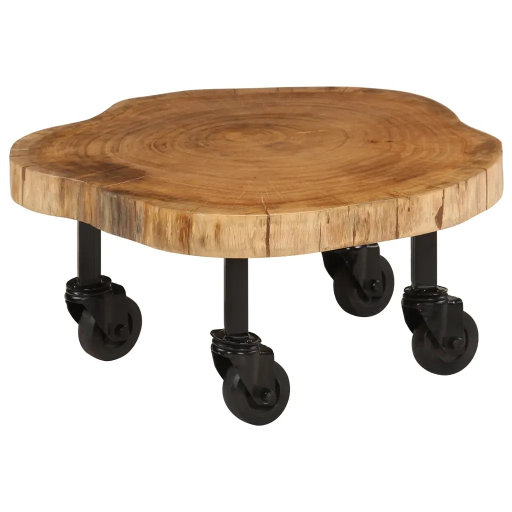 Tavolino da Salotto-Tavolino da soggiorno-Tavolo in Legno Massello di Acacia 60x55x25 cm