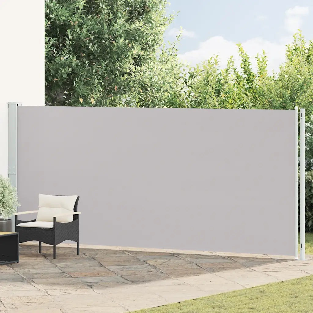 Tenda da Sole Laterale Retrattile per Patio 180x614 cm Grigia 317968