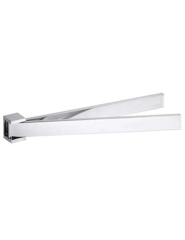 Portasciugamani a parete doppio girevole in ottone cromato 42 x5,5 x4 cm