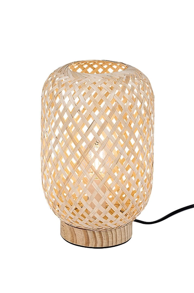 Lampada da tavolo boho rattan naturale E14 Alinafe Rabalux