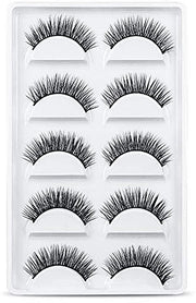 Wig Falsi 5 Pezzi - Wigg Falsi in 3D - Falsi Wigg Naturali - Falsi Wigg di Namaakmink - Riciclabili - Fatti a Mano - Leggeri e Sottili