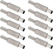 Adattatore DC per dispositivi - Molecola maschile - Socket maschile - Molecola maschile - Adattatore - Argento - Libretto di istruzioni per lettore multimediale - Giocatore MP3 - Adatto per 5.5x2.5mm - 10 pezzi