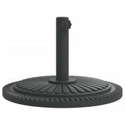 Base stabile per ombrellone da esterno rotonda 45 x 31,5 cm con eleganti motivi in ​​PE nero 02_0056650
