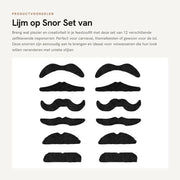 Set di 12 Nepsnorri Autoadesivi - Costumi e Accessori per Carnaval - 6 Stili diversi - Accessori per travestimento