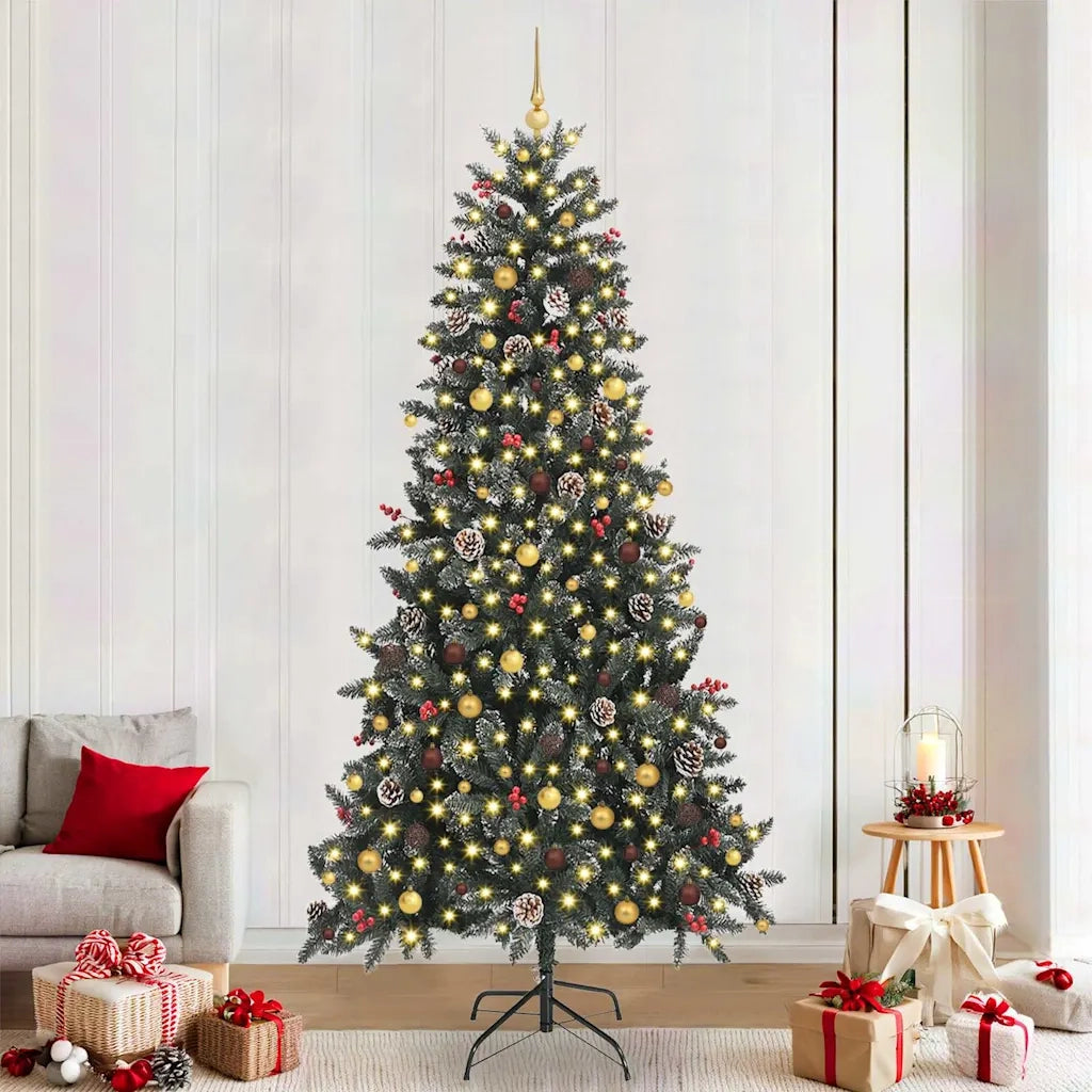 Albero di Natale artificiale con 300 LED Verde 240 cm 3395901