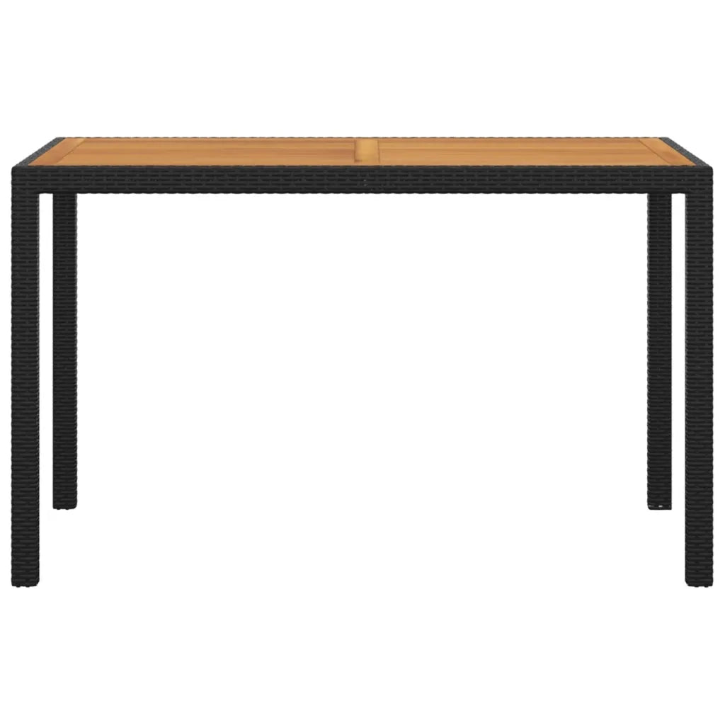 Set da Pranzo da Giardino 3 pz | Set Salotto da Giardino con Cuscini in Polyrattan Nero
