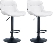 2er Set Barhocker Vonore Kunstleder schwarz