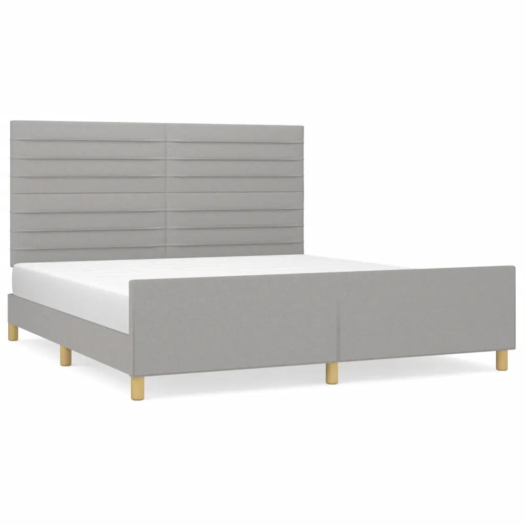 Giroletto senza Materasso Grigio Chiaro 180x200 cm Tessuto