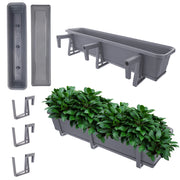 KADAX Fioriera da balcone, vaso da fiori, 80 cm, manici, supporto, ringhiera del balcone