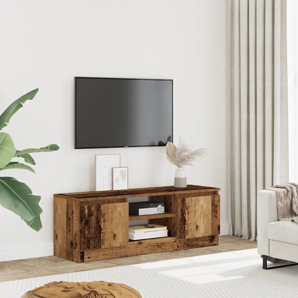Mobile Porta TV Legno Antico 102x30x36 cm Legno Multistrato 855854
