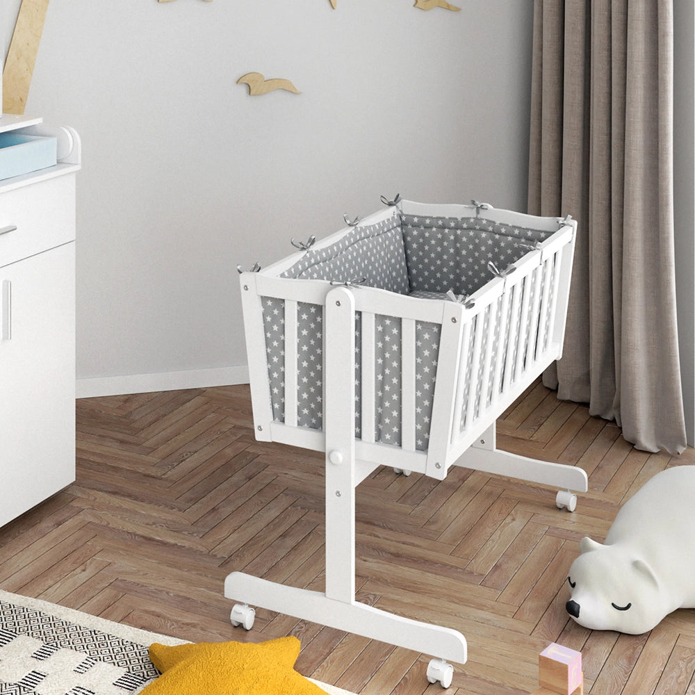 Vitalispa Lettino per bambini Bianco 40x90 con ruote