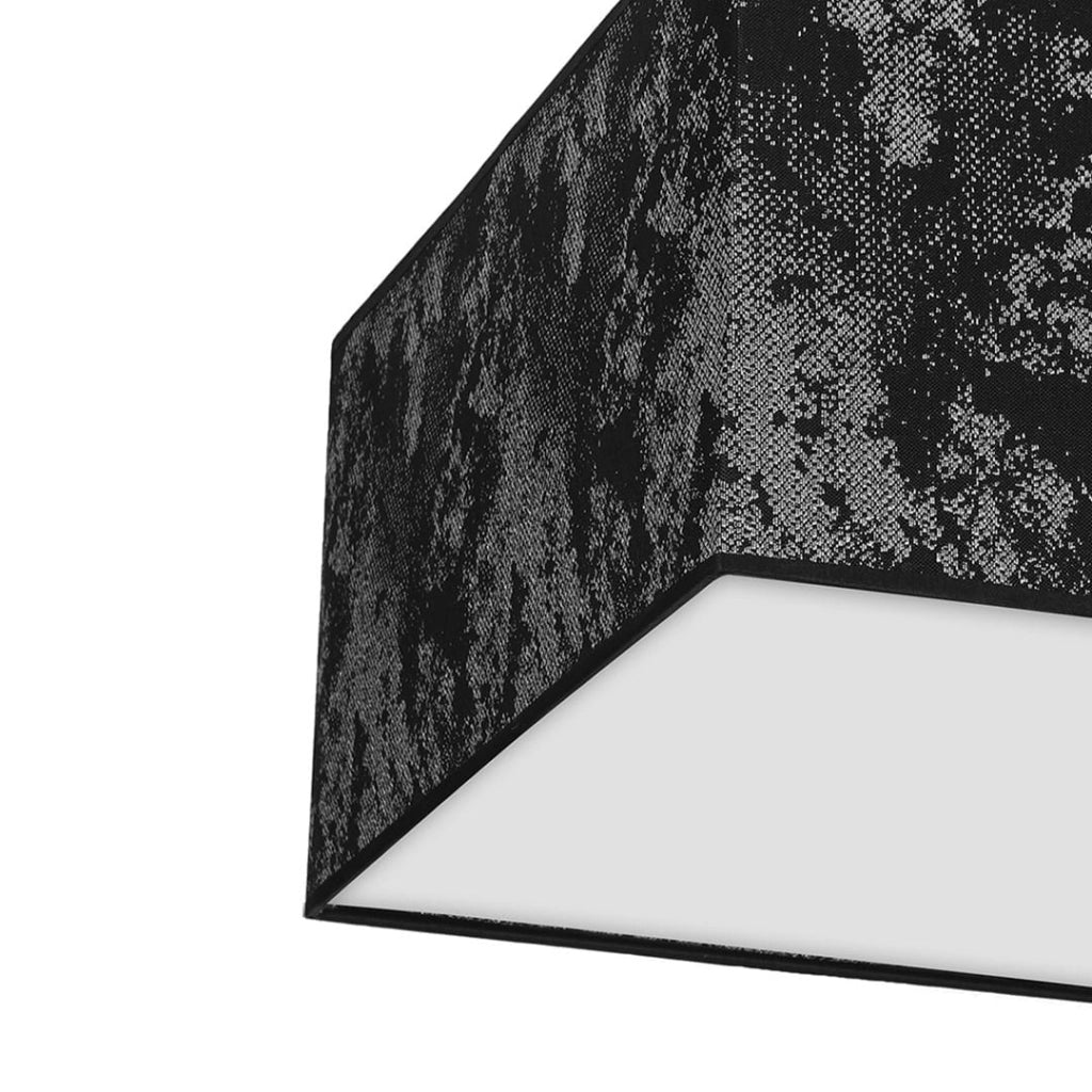 Plafoniera quadrata Satino 40cm nera 2xE27 Milagro