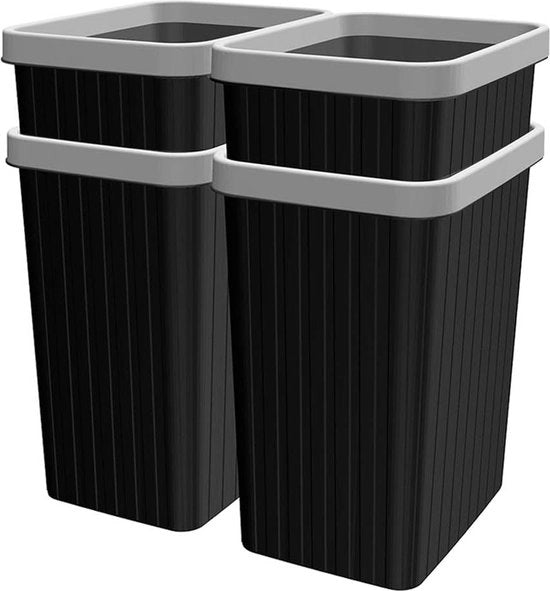 Cestino di plastica per rifiuti piccolo per camera da letto, bagno, ufficio, nero