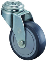 Ruote BS A301.A85.075 senza piatto, piano di gomma grigio, cuscinetti a rulli, diametro 75mm, altezza 103mm