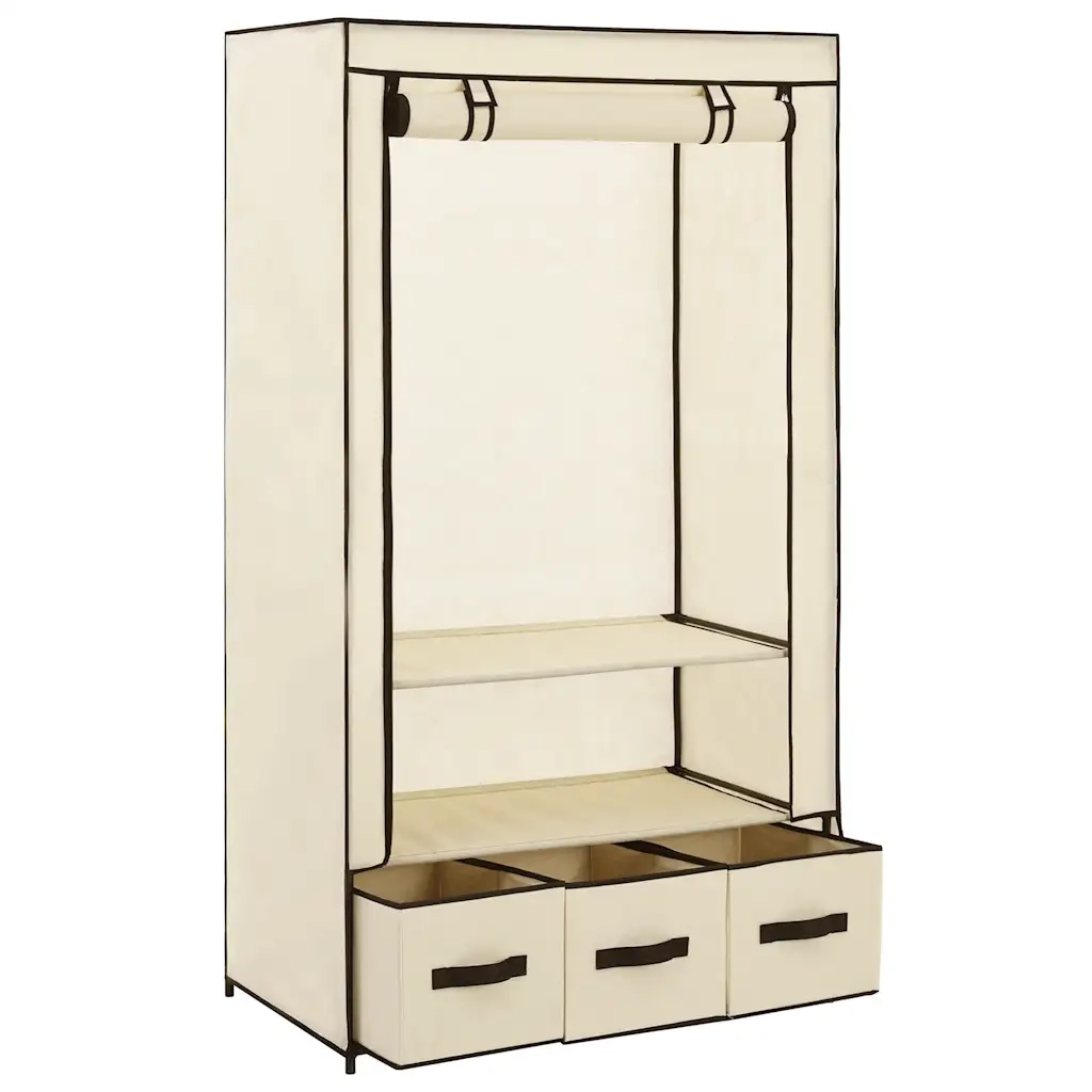 282459 Wardrobe Cream 87x49x159 cm Fabriccod mxl 93366