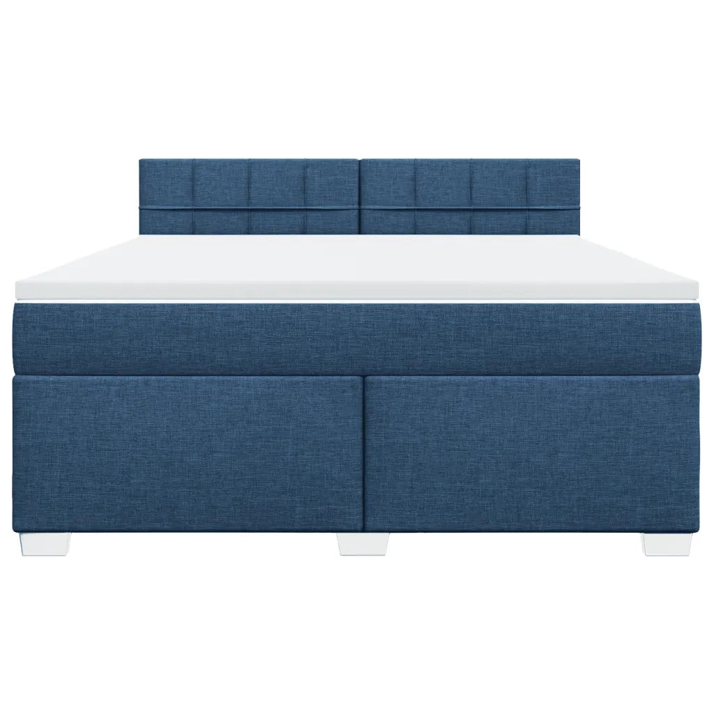 Giroletto a Molle con Materasso Blu 180x200 cm in Tessuto