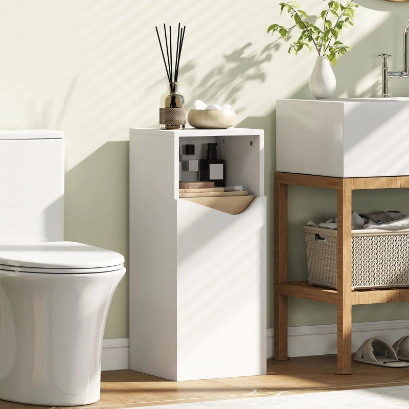 ARMADIO BAGNO SOTTILE CON VANO APERTO E RIPIANI REGOLABILI 30 x 30 x 71,5 cm BIANCO
