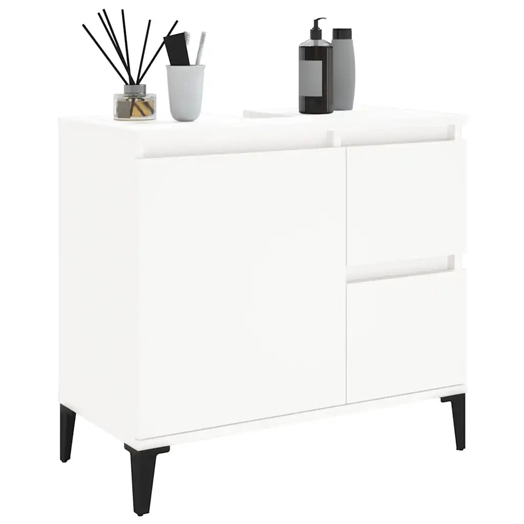 Armadietto da Bagno | Armadio da bagno Bianco 65x33x60 cm in Legno Multistrato