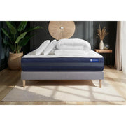 Pacchetto letto completo - Materasso 140x200cm + Box spring con doghe (kit) + 2 cuscini + Piumino - Actiflex Tech