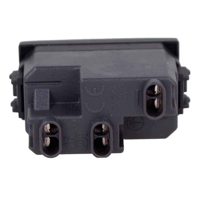 Presa Bipasso Bivalente 2P+T 10/16A Colore Nero Compatibile Con Bticino Living e Vimar Plana