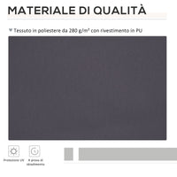 Telo di Ricambio per Tenda a Bracci Retrattile 347x290 cm  in Poliestere Anti UV Grigio
