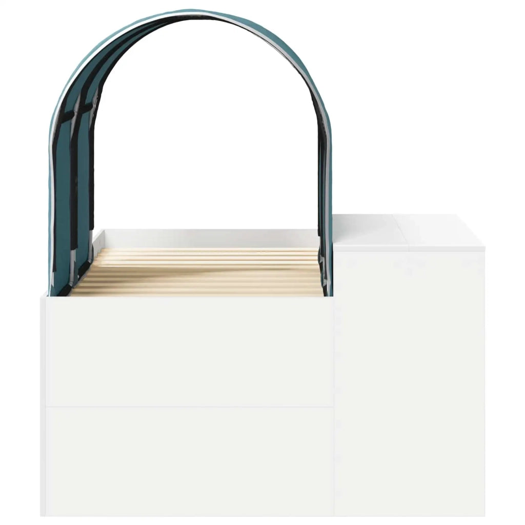 Letto con Tunnel 4 pcs Rovere Artigianale e Blu Chiaro