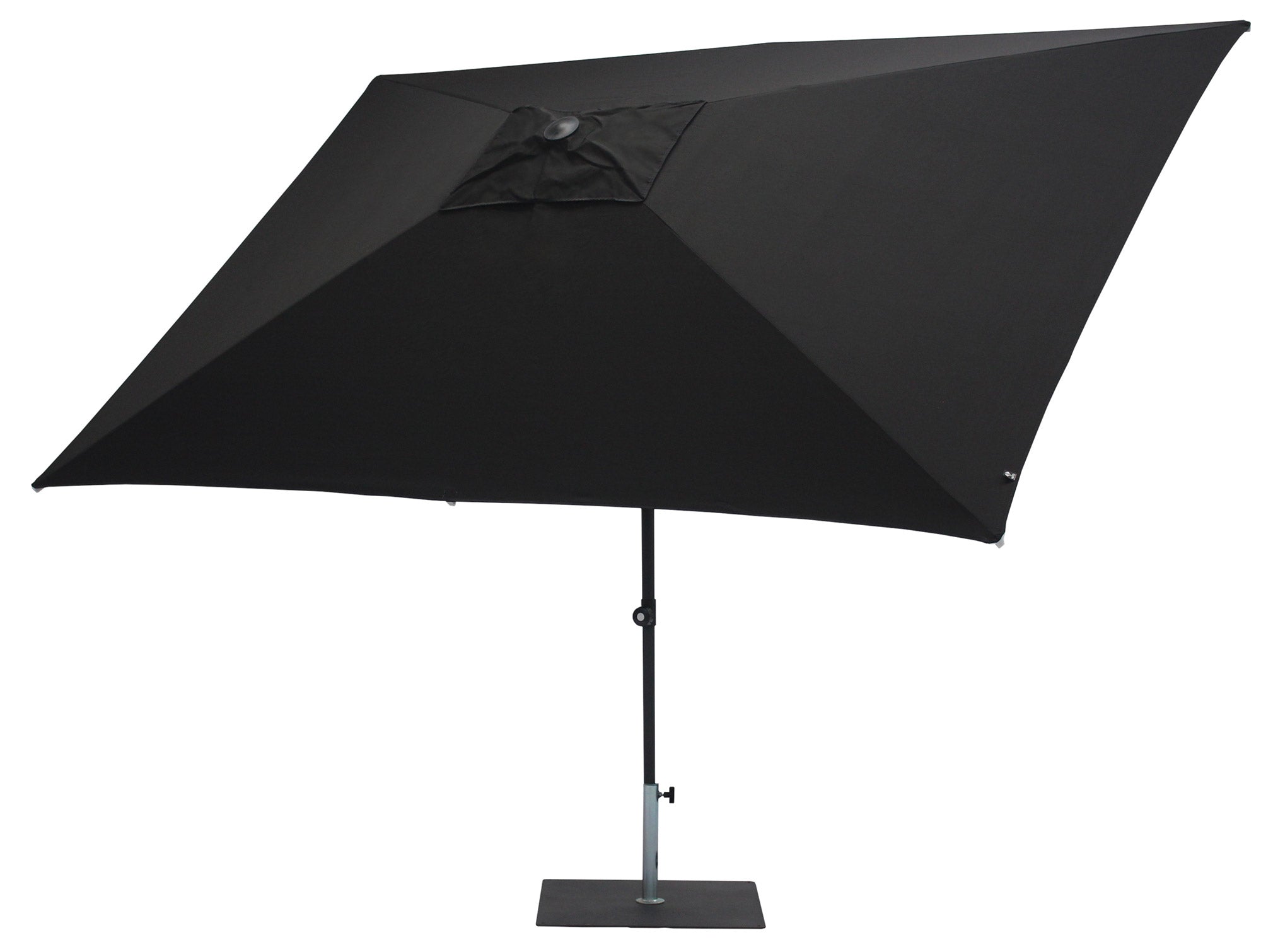 Ombrellone da Giardino 3x2 m Palo Ø38 mm in Alluminio Tessuto Olefin Trend Nero