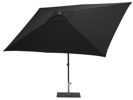 Ombrellone da Giardino 3x2 m Palo Ø38 mm in Alluminio Tessuto Olefin Trend Nero