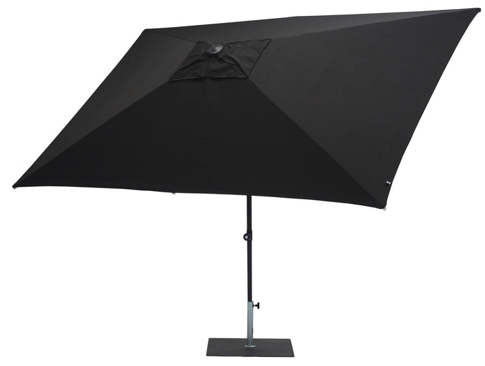 Ombrellone da Giardino 3x2 m Palo Ø38 mm in Alluminio Tessuto Olefin Trend Nero