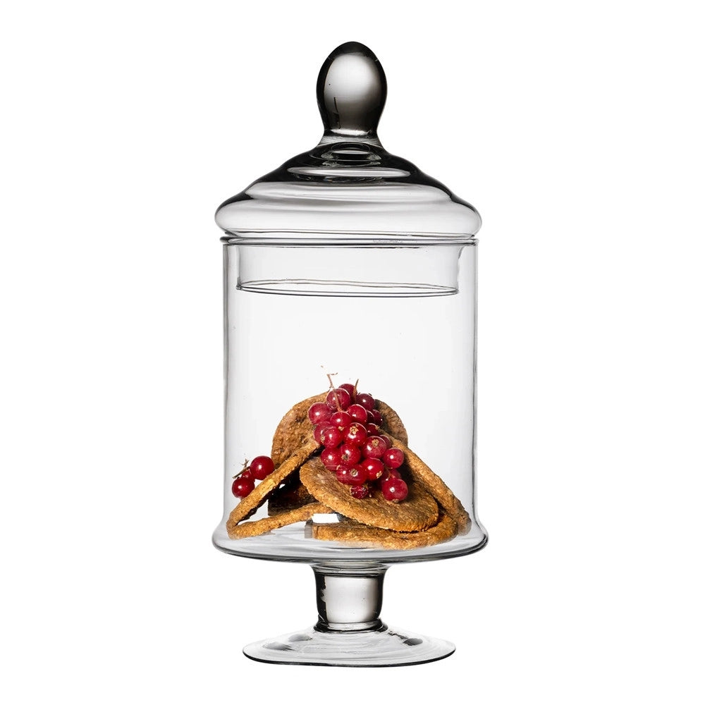 Trade Shop - Potiche In Vetro Cofanetto Con Coperchio ø13cm Per Dolci Biscotti Oggetto Decorativo -