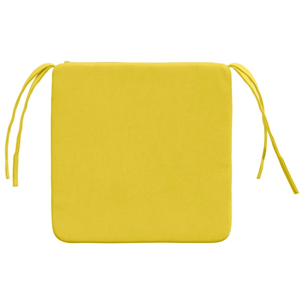 Cuscini per Seduta 4 pz | Cuscini per sedie Giallo Chiaro 40 x 40 x 3 cm Tessuto