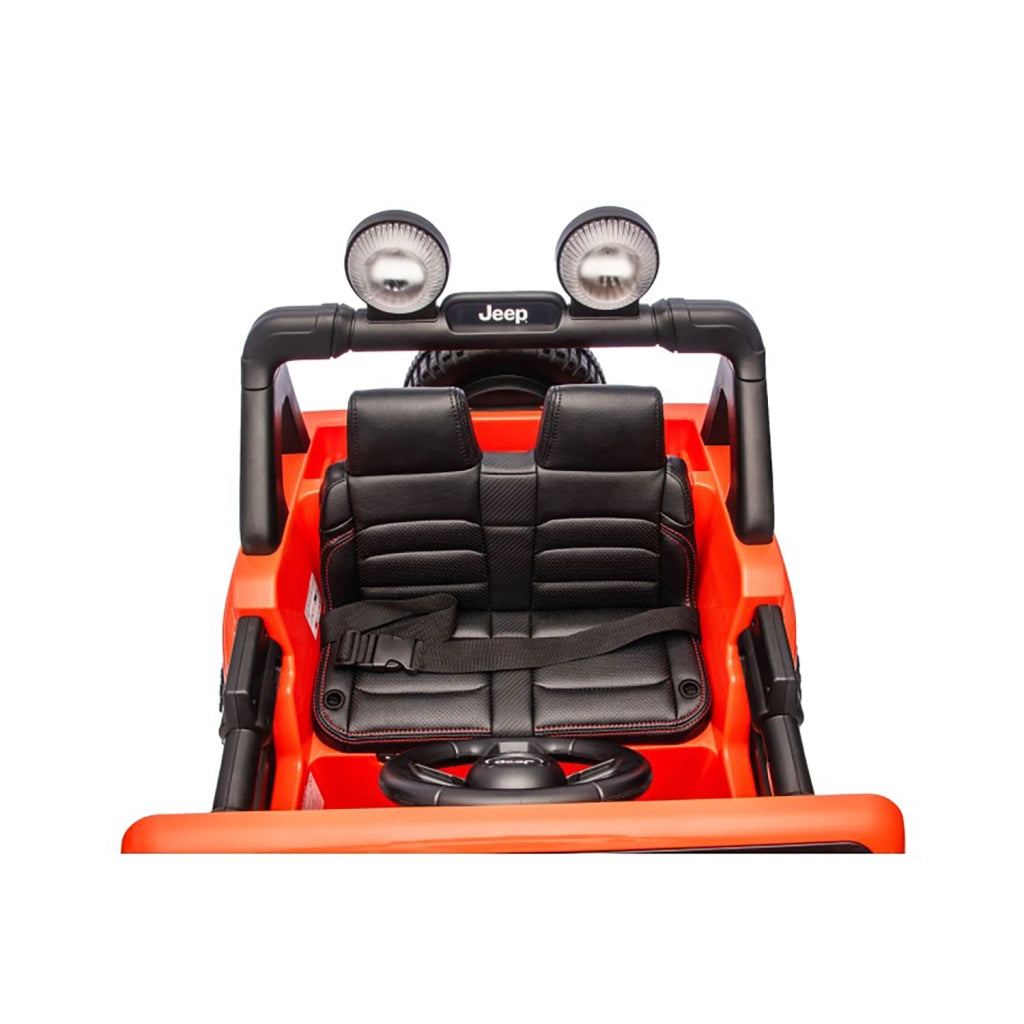 Macchina Elettrica per Bambini Jeep Wrangler Rubicon 12V con Telecomando Arancione