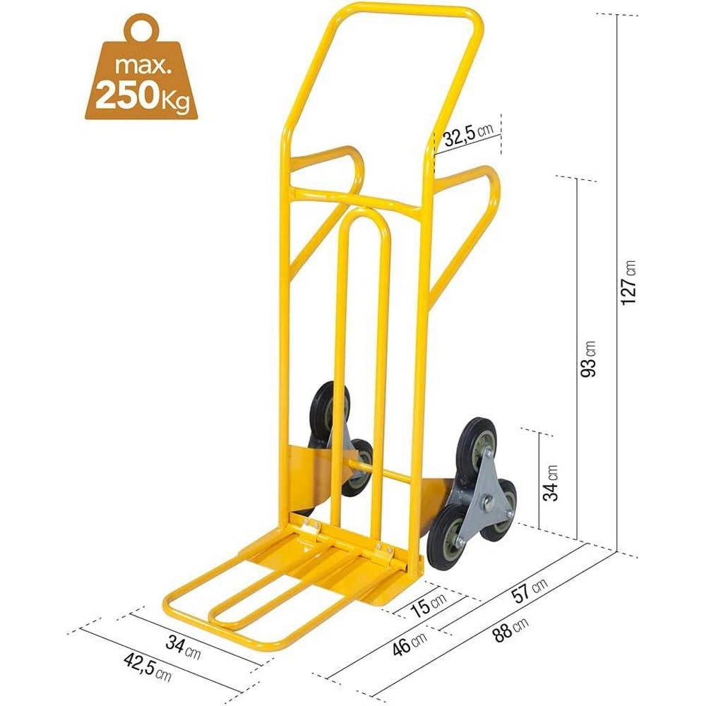 Carrello Portatutto Sali Scale con Maniglioni Sollevamento 250 Kg