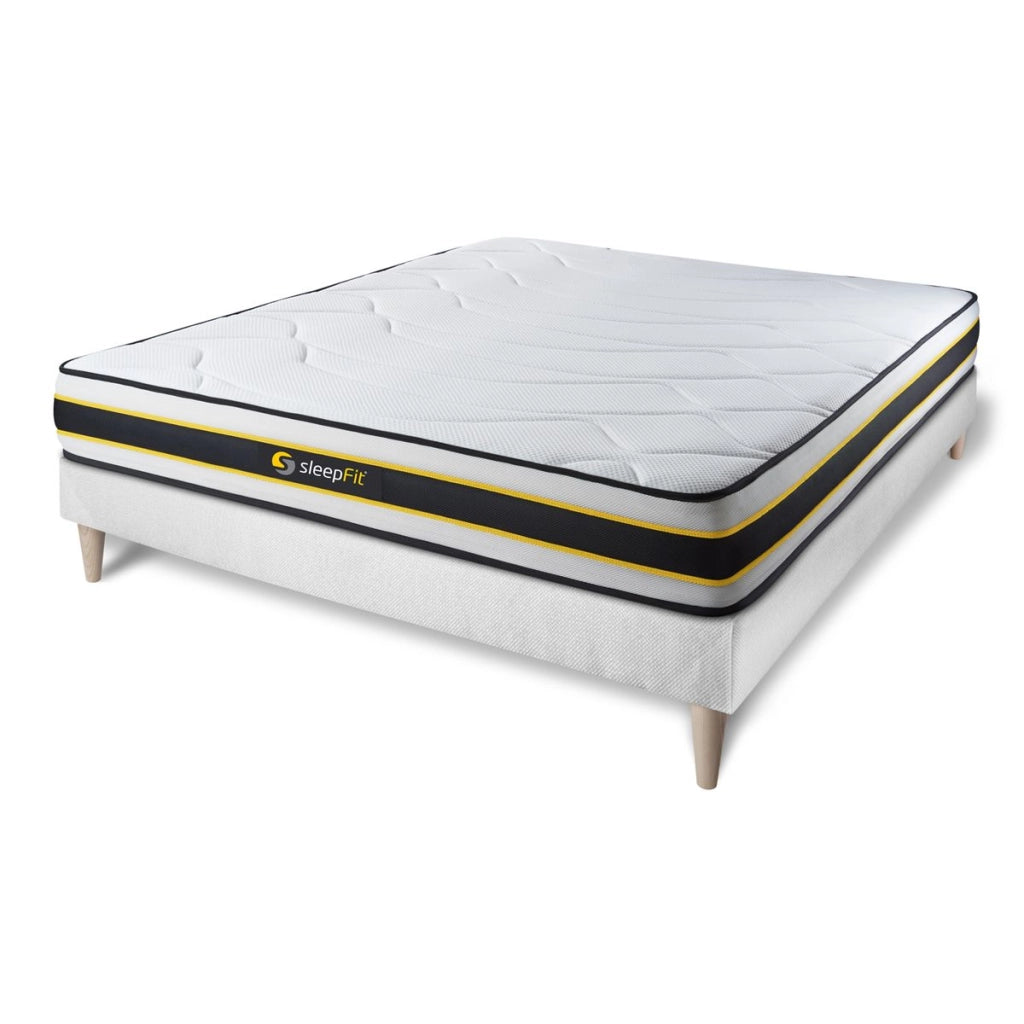 Kit rete e materasso FLEXY 130x210cm - Spessore : 22cm - molle insacchettate e memory foam - rigido
