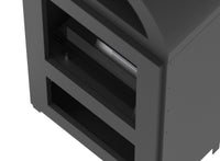 Camino a Bioetanolo da Pavimento 60x34x125 cm Incoza Nero con Vetro